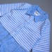Человечек Полоска Рубашка 0-1 месяцев 56см Голубой 2230