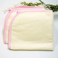 Комплект полотенец махровых с розовым 2шт