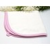 Полотенце махровое с розовым 50х50см Белый 6007