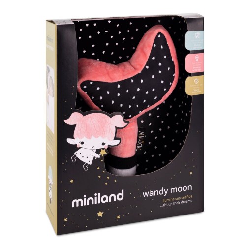 Мягкая игрушка ночник c детектором плача для детей Miniland Wandy Moon Розовый  89363