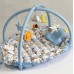 Кокон для новорожденных 2в1 Happy Luna Babynest Playmate Голубой/Белый 0747