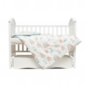Детское постельное белье в кроватку Twins Comfort line Динозаврик Мятный 3054-C-14