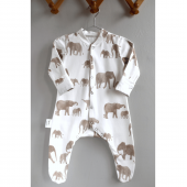 Человечек для новорожденных MWing Слоны Молочный от 0 до 6 мес 101-56