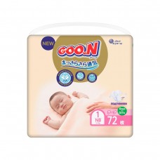 Подгузники для новорожденных GOO.N Premium Soft до 5 кг размер 1(NB) 72 шт 863222