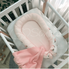 Кокон для новорожденных Маленькая Соня Baby Design Перо пудра Розовый 5019404
