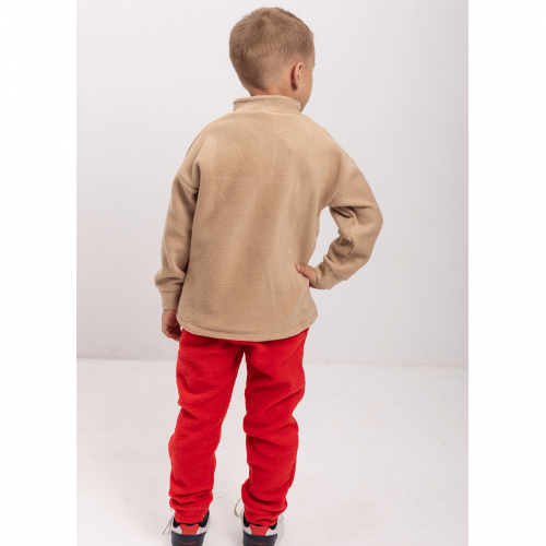 Флисовый костюм для мальчика Vidoli Бежевый/Красный на 8 лет B-22668W_beige+red