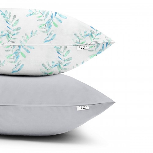 Наволочка на подушку Cosas евро набор 2 шт 50х70 см Мятный/Серый SetPillow_FoliageMint_Grey_50х70