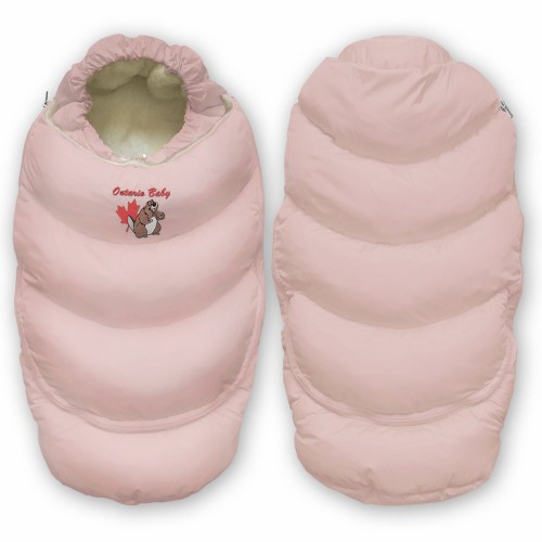 Конверт в коляску на овчине трансформер Ontario Baby Alaska Size control Розовый ART-0000060