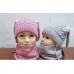 Зимняя шапка детская с шарфом Tutu 1 - 3 лет Вязка Серый 3-005125