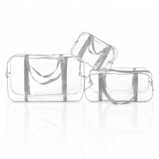 Прозрачная сумка в роддом 3 шт Сумочка Светло-серый 11_6_sxll