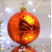 Новогодний шар на елку Santa Shop Снежная королева Узор Оранжевый 8 см 7806723209590