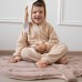 Двусторонний коврик в детскую ELA Textile&Toys Листик Темно-пудровый/Молочный CL002DPM
