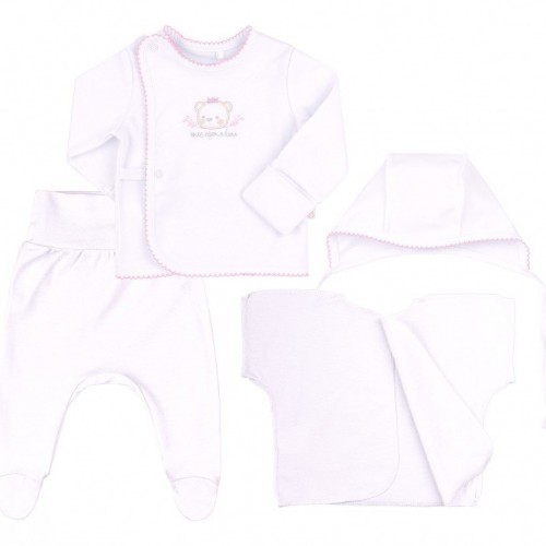 Набор одежды для новорожденных Bembi 1 - 1,5 мес Интерлок Розовый КП222