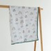 Муслиновый плед для новорожденных ELA Textile&Toys Радуга Белый/Фисташковый 100х90 см BLM001RB