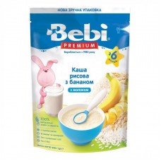 Каша рисовая Bebi Premium Молочная с бананом 200 г 1105036