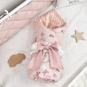 Плед конверт для новорожденных Маленькая Соня Бабочки Розовый 10500222