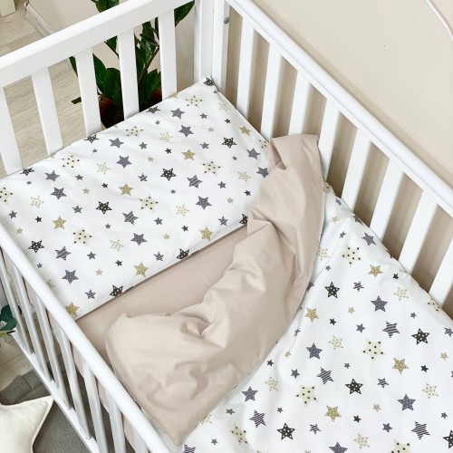 Детское постельное белье в кроватку Маленькая Соня Baby Dream Stars бежевый Бежевый 0303433