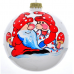 Новогодний шар на елку Santa Shop Гномы Белый 10 см 4820001025262