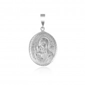 Серебряная подвеска иконка Silvex Богородица с младенцем П2/013
