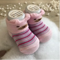 Детские носки для новорожденных BetiS Мишка 0 - 6 мес Трикотаж Розовый 27684411
