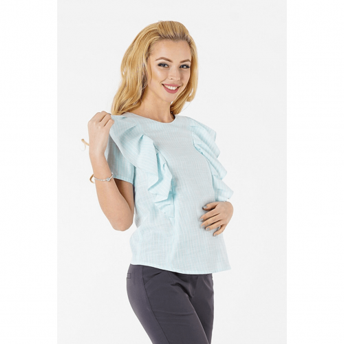 Блузка для беременных и кормящих To Be Коттон Голубой 4062192