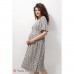 Летнее платье для беременных и кормящих Юла Мама Joselyn Молочный/Черный DR-23.042