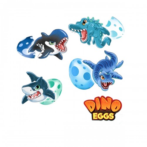 Детская игрушка #sbabam Dino eggs Динозавры неба земли моря T027-2019