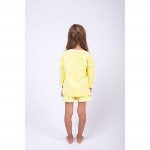 Костюм для девочки шорты и кофта Vidoli от 7 до 8 лет Желтый G-21644S