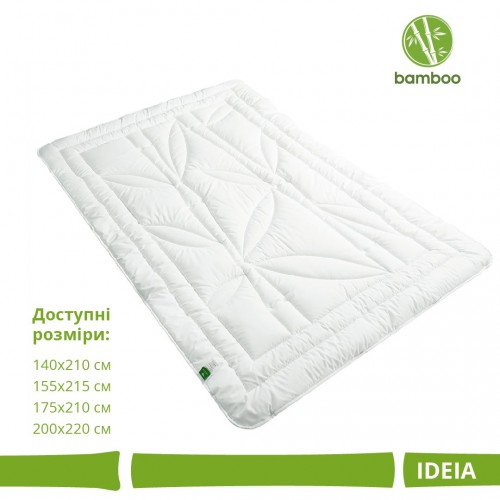 Летнее одеяло евро двуспальное Ideia Botanical Bamboo 200х210 см Белый 8-32467