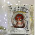 Новогодний шар на елку Santa Shop Берегиня с маками Белый/Красный 10 см 4820001112467