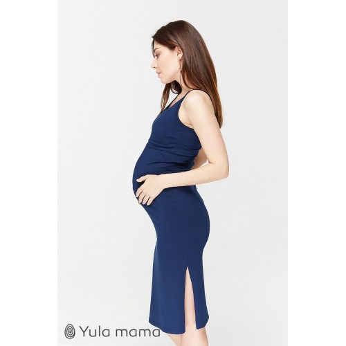 Сарафан для беременных и кормящих Юла мама Nita Темно-синий SF-20.091