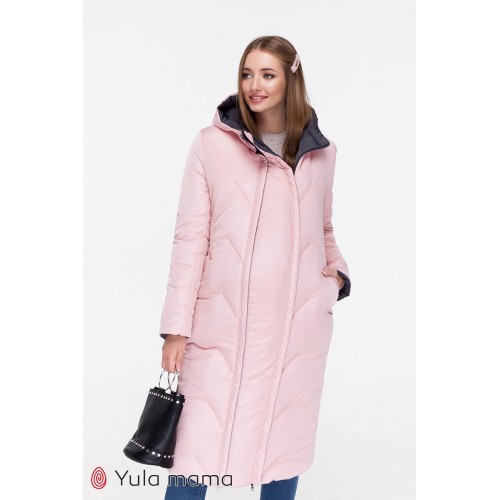 Зимняя куртка для беременных Юла мама Tokyo Графит Розовый OW-49.022