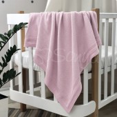 Плед для новорожденных вязаный Маленькая Соня Рогожка Розовый 935309
