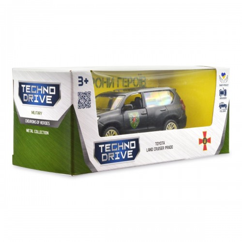 Модель машинки TechnoDrive Шеврони Героїв TOYOTA LAND CRUISER PRADO 110 ОМБр 1:42 250359M