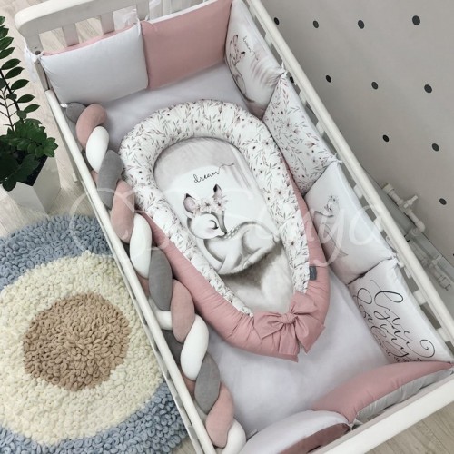 Кокон для новорожденных Маленькая Соня Art Design Олененок Розовый 5039425