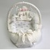 Кокон для новорожденных Happy Luna BabyNest Irish Plush Королевский 3 Молочный 0187