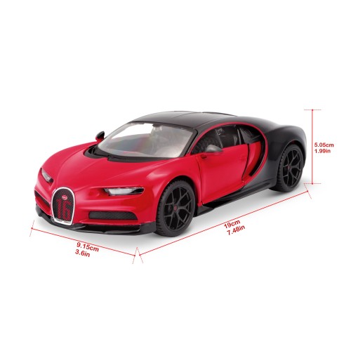 Модель машинки Maisto Bugatti Chiron Sport 1:24 Черный/Красный 31524 black/red