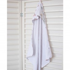 Детское полотенце уголок махровое ELA Textile&Toys Радуга Белый 80х80 см TW001WT