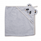 Полотенце для новорожденных из махры Twins Панда Серый 100х100 см 1500-TANP-010