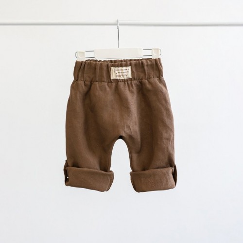 Льняные штаны шорты детские Magbaby Ivon 2-6 лет Коричневый 131441
