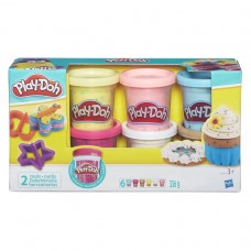 Пластилин Hasbro Play-Doh Compounds с конфетти 6 шт B3423