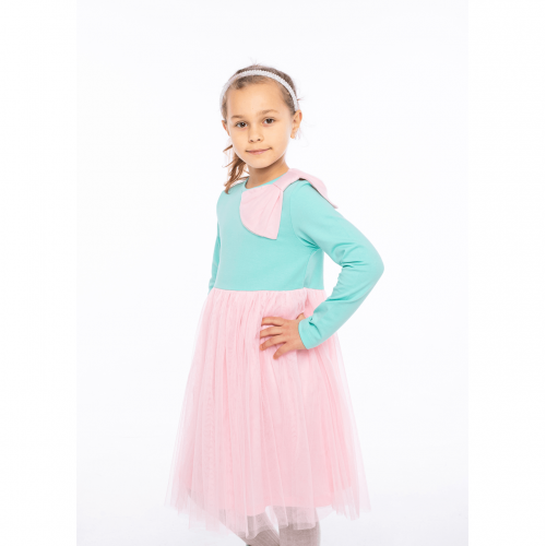 Детское платье для девочки Vidoli Мятный/Розовый от 4.5 до 7 лет G-21882W