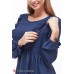 Платье для беременных и кормящих Юла мама Kris DR-39.041 синий меланж
