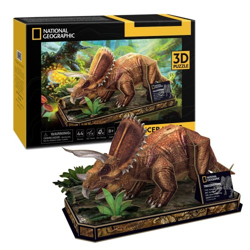 3D пазл CubicFun National Geographic Dino Трицератопс 44 шт DS1052h