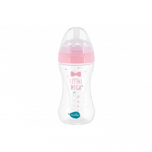 Антиколиковая бутылочка для кормления Nuvita Mimic Cool 250 мл от 3 месяцев Розовый NV6031ROSA
