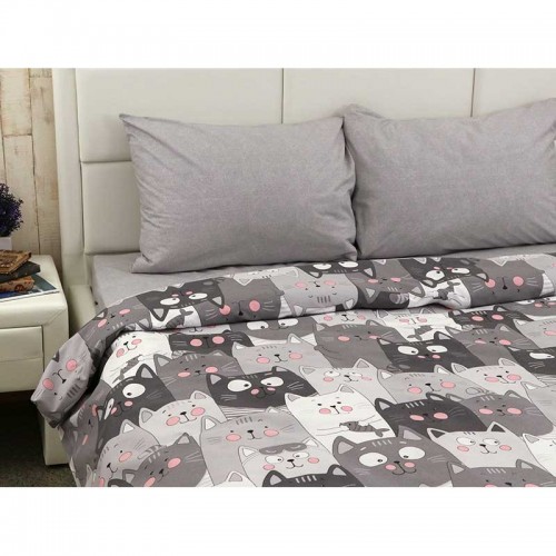 Комплект постельного белья полуторный Руно Grey Cat Серый 1.114Б_Grey Cat
