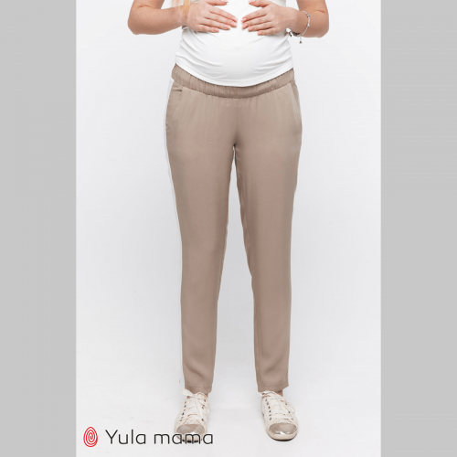 Летние штаны для беременных Юла Мама Lilou Бежевый TR-21.042