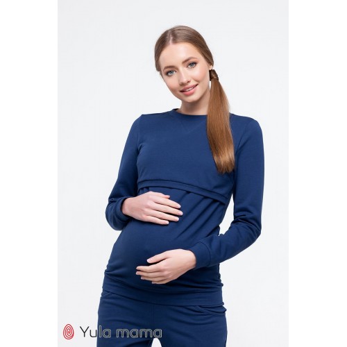 Спортивный костюм для беременных и кормящих Юла мама Kortney Синий ST-49.051