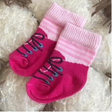 Детские носки для новорожденных BetiS 0 - 3 мес Трикотаж Малиновый 27683742