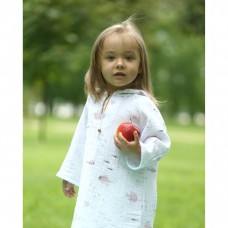 Детская муслиновая туника ELA Textile&Toys Рыбки 1 - 2 лет Муслин Белый/Розовый MT001FS